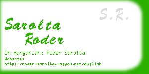 sarolta roder business card